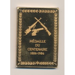 Plaquette - Fédération Française de Tir - Centenaire 1886-1986 - bronze doré - numéroté sur la tranche - SUP 2