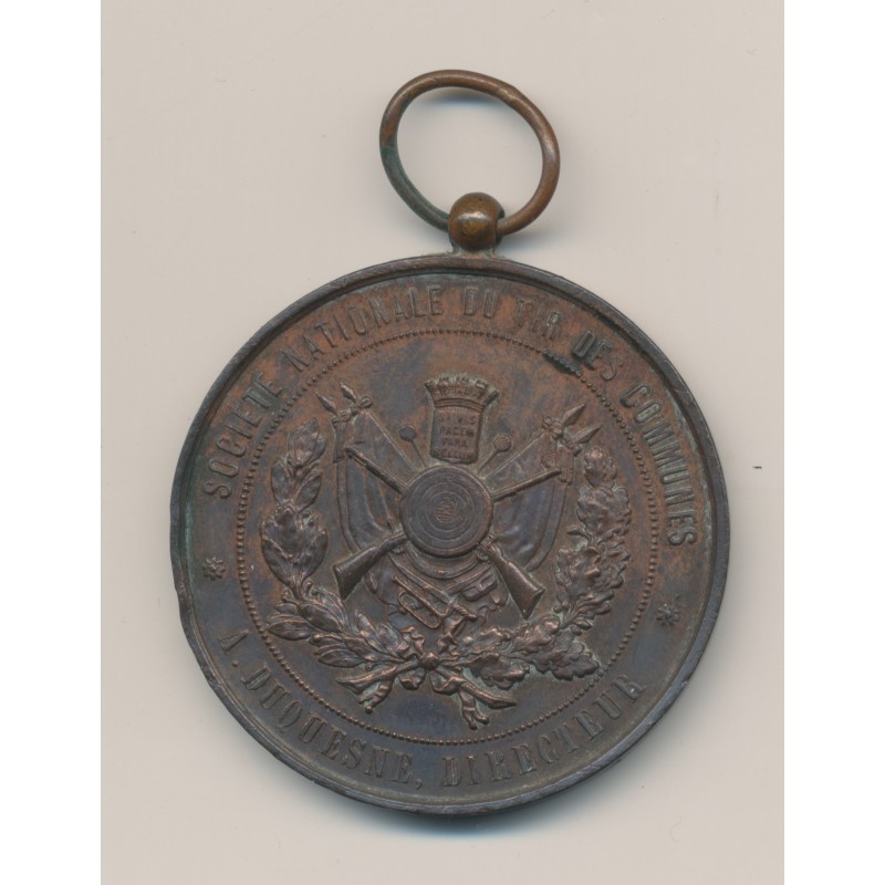 Médaille - Société nationale du tir des communes - Mac-Mahon - bronze - 51mm - TTB