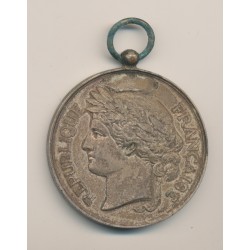 Médaille - Société nationale du tir des communes - médaille d'honneur - bronze argenté - 51mm - TTB