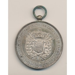Médaille - Société nationale du tir des communes - médaille d'honneur - bronze argenté - 51mm - TTB 2
