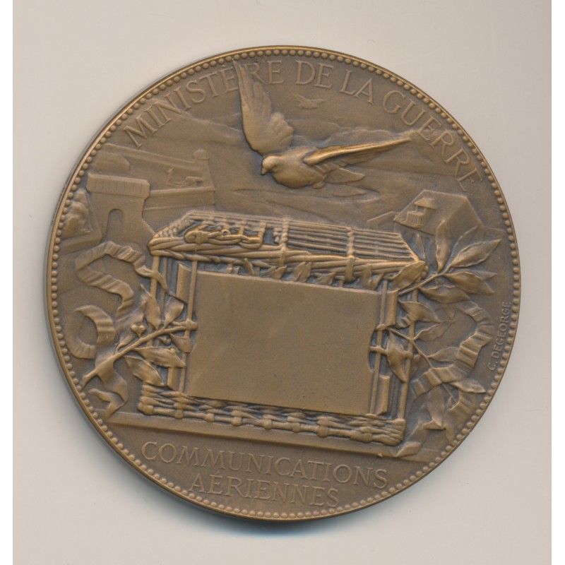 Médaille - Communications aériennes - 1870-71 - bronze - 63mm - C.Degeorge - TTB+