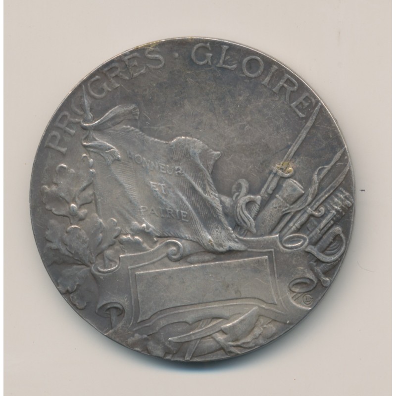 Médaille - Labor 1910 - 1870-71 - Progrès gloire - bronze argenté - Georges Lemaire - 50mm - TTB+