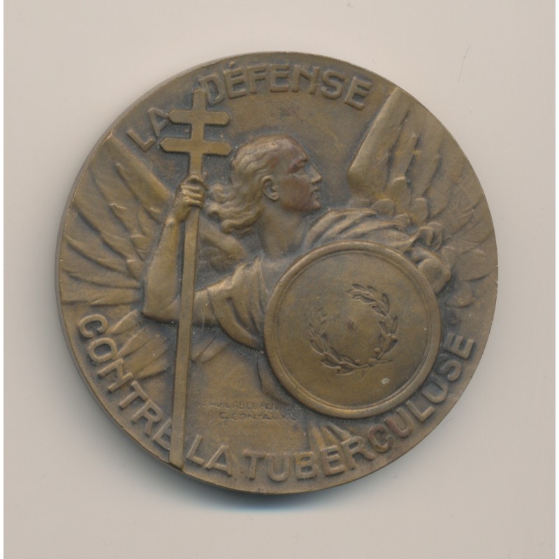 Médaille - Défense contre la tuberculose - bronze - 50mm - TTB