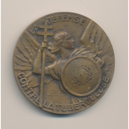 Médaille - Défense contre la tuberculose - bronze - 50mm - TTB