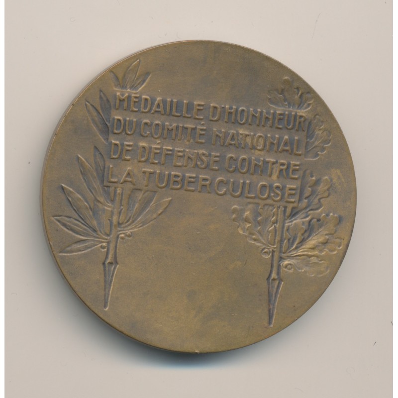 Médaille - Défense contre la tuberculose - bronze - 50mm - TTB