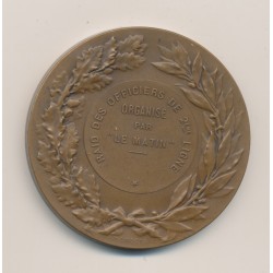 Médaille - Raid des Officiers de 2e Ligne - Journal Le Matin - H.Dubois - bronze - 50mm - TTB+ 2