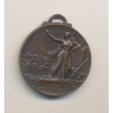 Médaille - Orphelinat d'Arvernes - Chemin de fer des colonies - 1917 - bronze - 30mm - TTB+