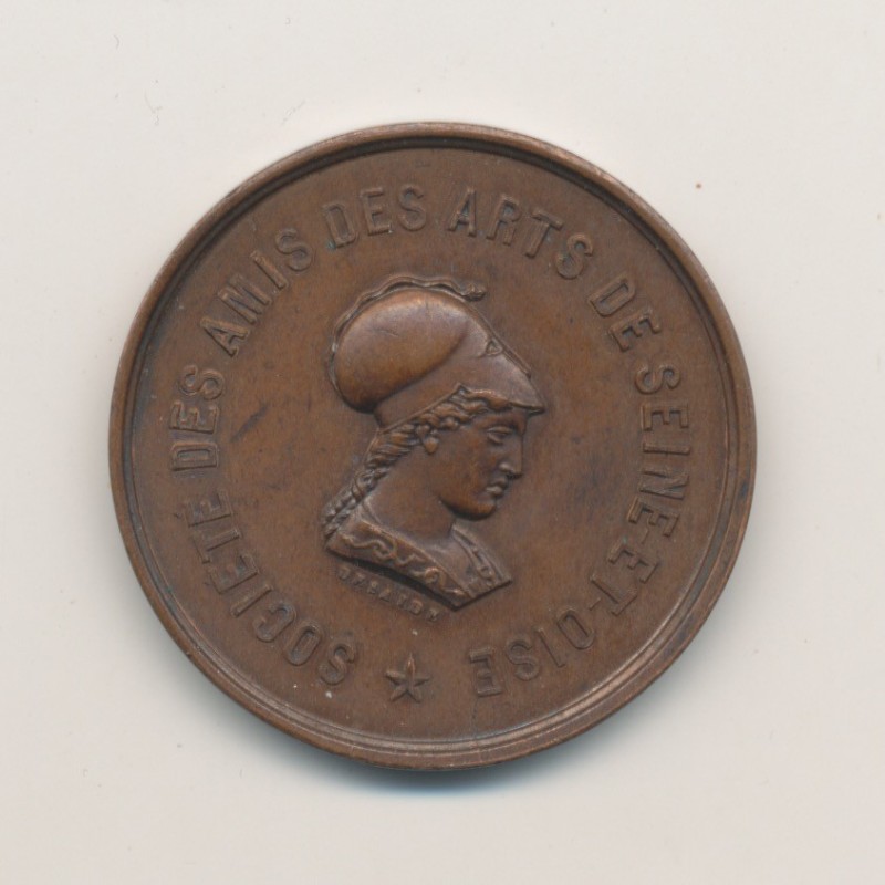 Médaille - Société des amis des arts de Seine et Oise - Versailles 1854 - bronze - 26mm - TTB+