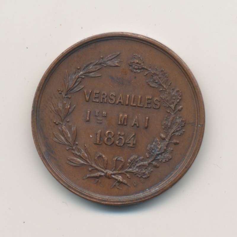 Médaille - Société des amis des arts de Seine et Oise - Versailles 1854 - bronze - 26mm - TTB+