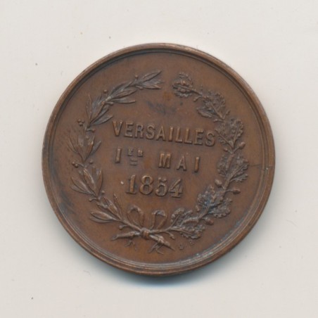 Médaille - Société des amis des arts de Seine et Oise - Versailles 1854 - bronze - 26mm - TTB+