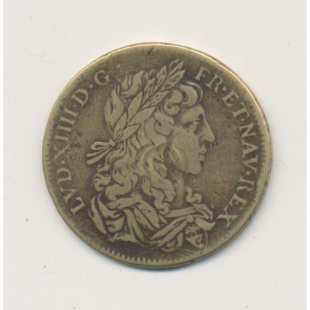 Jeton Louis XIV - Hoc sydere lilia florent - laiton - TB - 28mm