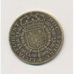 Jeton Louis XIV - Hoc sydere lilia florent - laiton - TB - 28mm 2