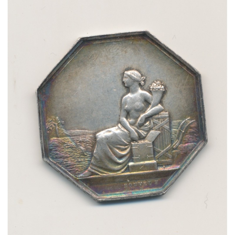 Jeton - Assurance mutuelle contre la grèle - 1829 - Seine et marne - argent - TTB+