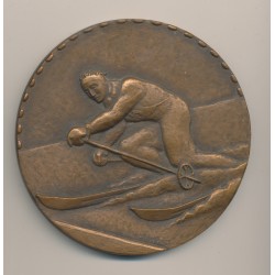 Médaille - Coupe nationale Inter finances 1952 - graveur Muller - bronze - 81mm - TTB+