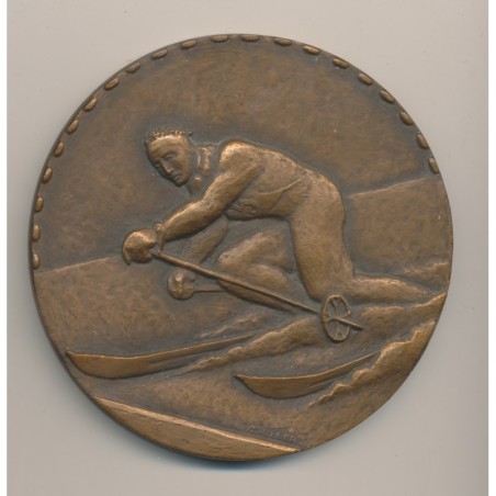Médaille - Coupe nationale Inter finances 1952 - graveur Muller - bronze - 81mm - TTB+