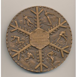 Médaille - Coupe nationale Inter finances 1952 - graveur Muller - bronze - 81mm - TTB+ 2