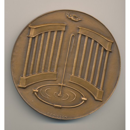 Médaille - Maurice Ravel - 1875-1937 - P.Poisson - bronze - 81mm - TTB+