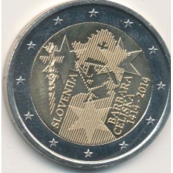 2€ Slovénie 2014 - 600e anniversaire couronnement Barbara de Celje