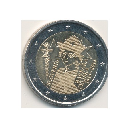 2€ Slovénie 2014 - 600e anniversaire couronnement Barbara de Celje