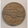 Médaille - Conseil général Isère - par Quérolle - bronze - 89mm - TTB+