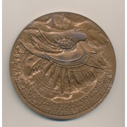 Médaille - Conseil général Isère - par Quérolle - bronze - 89mm - TTB+ 2