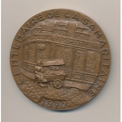 Médaille - Centenaire de la Samaritaine - 1870-1970 - bronze - 68mm - SUP