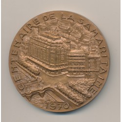 Médaille - Centenaire de la Samaritaine - 1870-1970 - bronze - 68mm - SUP 2