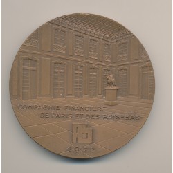 Médaille - Compagnie financière de Paris et des pays-bas - 1972 - bronze - 72mm - TTB+