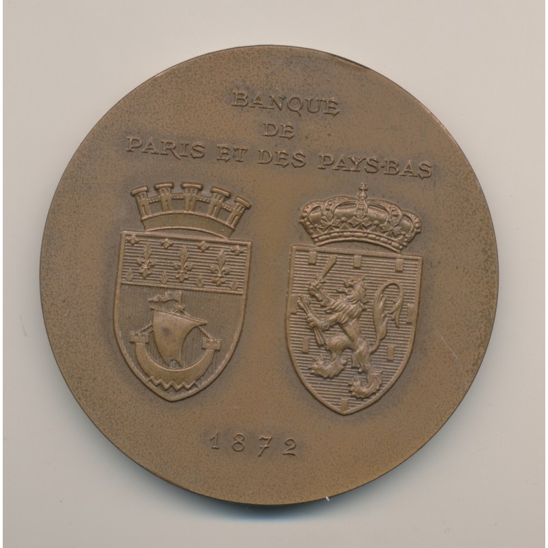 Médaille - Compagnie financière de Paris et des pays-bas - 1972 - bronze - 72mm - TTB+