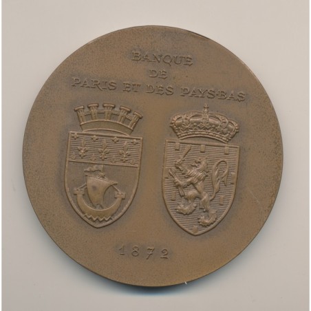 Médaille - Compagnie financière de Paris et des pays-bas - 1972 - bronze - 72mm - TTB+