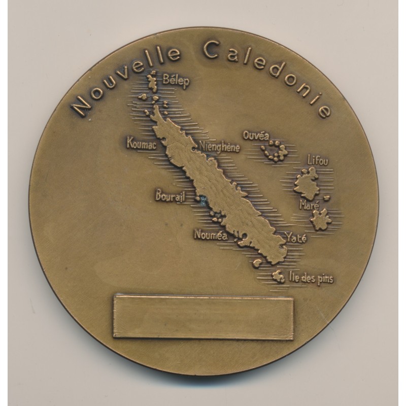 Médaille - 42e Bataillon de commandement des services - Nouméa - bronze - 84mm - SUP