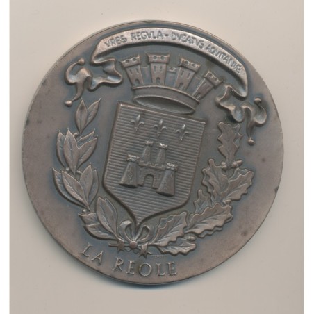 Médaille - La Réole - bronze argenté - 80mm - Pichard - TTB