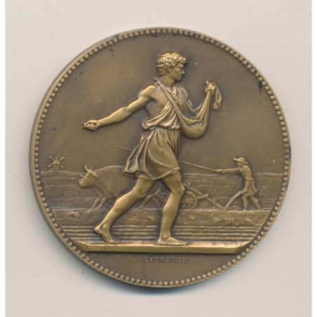 Médaille - Associations agricoles - J.Lagrange - bronze - 50mm - TTB+