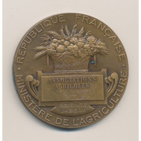 Médaille - Associations agricoles - J.Lagrange - bronze - 50mm - TTB+