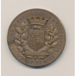 Médaille - Société d'horticulture et viticulture - Eure et loire - bronze - 41mm - Pingret