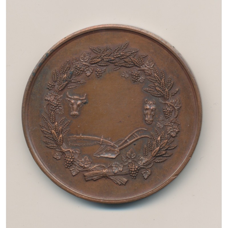 Médaille - Thème agricole - E.Oudiné - cuivre - 51mm - SUP