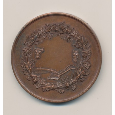 Médaille - Thème agricole - E.Oudiné - cuivre - 51mm - SUP