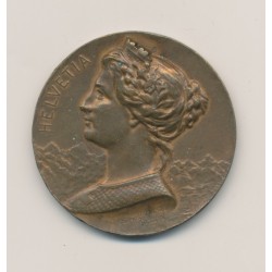 Médaille - Village Suisse - Paris 1900 - bronze - 37mm - TTB