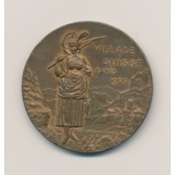 Médaille - Village Suisse - Paris 1900 - bronze - 37mm - TTB 2