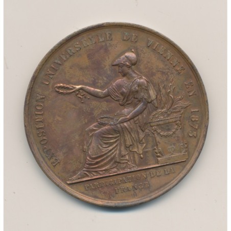 Médaille - Exposition universelle - Vienne 1873 - cuivre - 51mm - TTB+