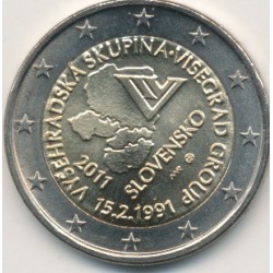 2€ Slovaquie 2011 - 20e anniversaire du groupe visegrad
