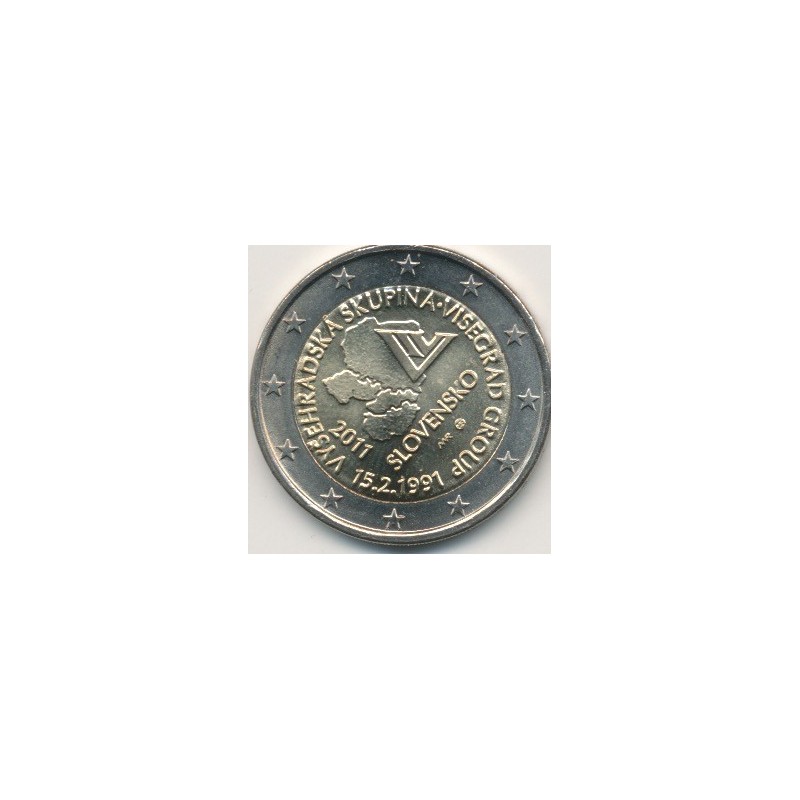 2€ Slovaquie 2011 - 20e anniversaire du groupe visegrad