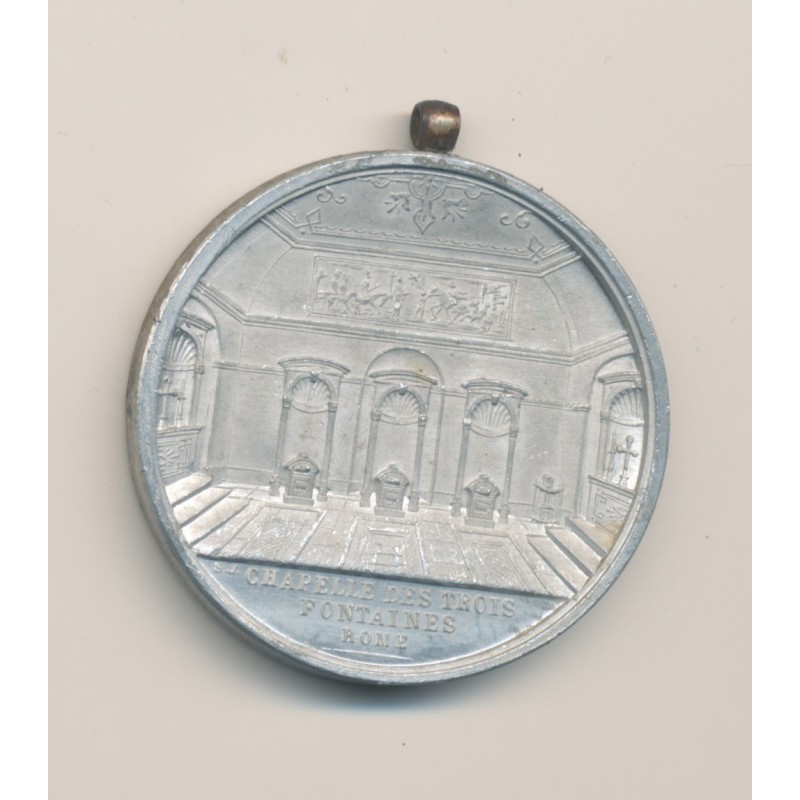Médaille chapelle 3 fontaines - Rome - St paul l'apôtre - aluminium - 39mm - TTB