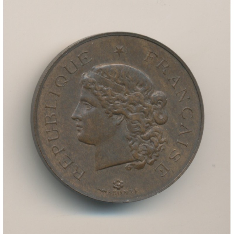 Médaille - Inauguration hôtel de ville - Levallois perret - 1898 - bronze - 30mm - SUP