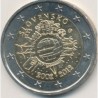2€ Slovaquie 2012 - 10 ans euro