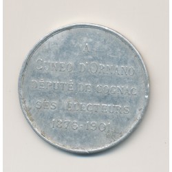 Médaille - A Cuneo d'Ornano - Député de Cognac - 1876-1901 - aluminium - 37mm - TB 2