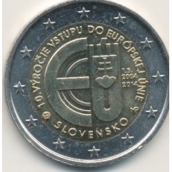 2€ Slovaquie 2014 - 10e anniversaire entrée Slovaquie dans l'UE