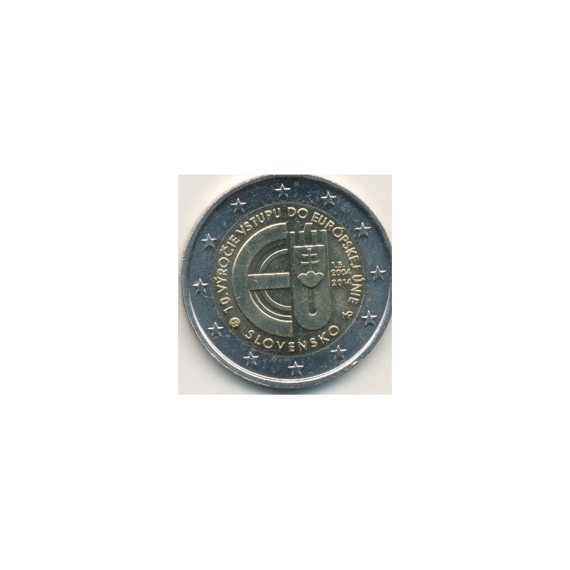 2€ Slovaquie 2014 - 10e anniversaire entrée Slovaquie dans l'UE