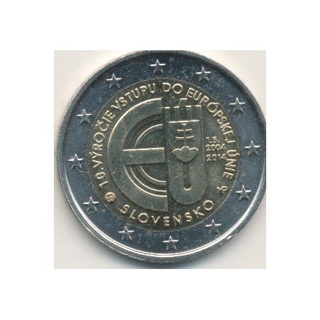 2€ Slovaquie 2014 - 10e anniversaire entrée Slovaquie dans l'UE