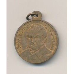 Médaille - A.Thiers - Président de la république - laiton - 23mm - SUP